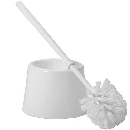 Combiné brosse sanitaire à poser ABS blanc