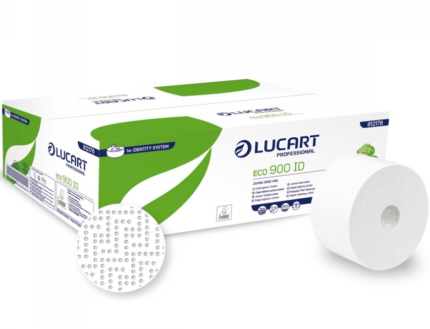 NVX - Papier hygiénique Identity Lucart 900 formats 812435 pour nouveau distributeur / CT 12 rlx