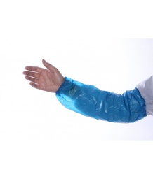 [3405] Manchettes bleu PE 20x46 cm / Pqt 100