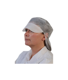 [3418] Charlotte casquette résille blanche PLP non tissé / Bte 100