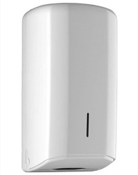 [5602] Distributeur papier hygiénique feuille à feuille, ABS blanc, capacité 2 paquets