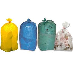 Sacs poubelle couleur 30L HD soudure étoile 11µ / CT 500